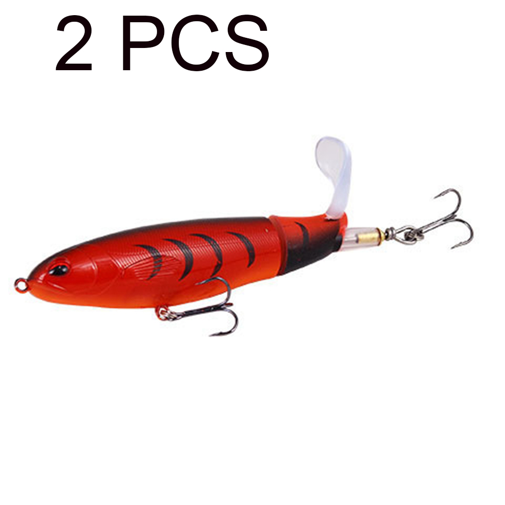 2PCS Explosive Luya Bait Propeller Tractor Fishing Bait 15g 11cm Floating Pencil Wave Climbing Water
