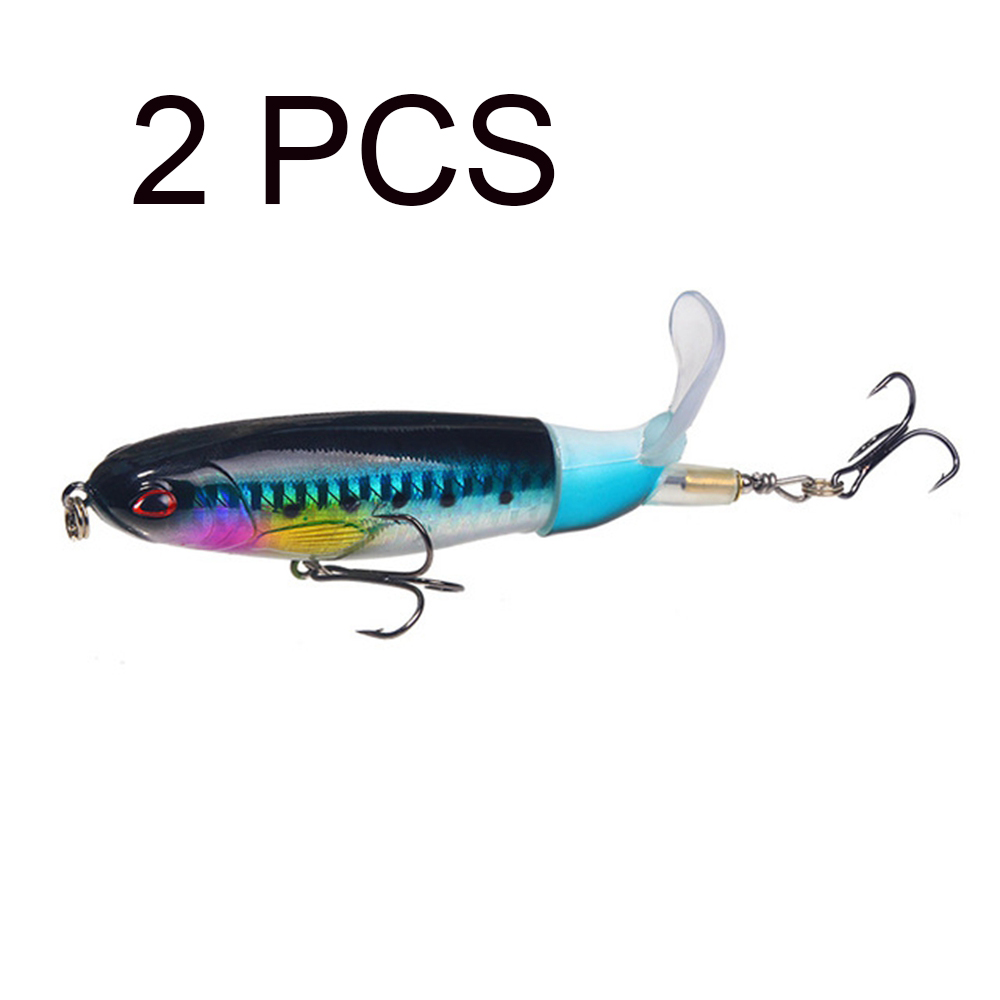 2PCS Explosive Luya Bait Propeller Tractor Fishing Bait 15g 11cm Floating Pencil Wave Climbing Water