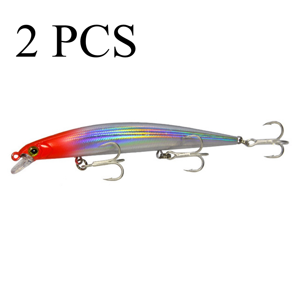 2PCS Luya bait blast Jun Mino bait with ringing beads 11.5 cm 11g blood tank hook long shot Mino