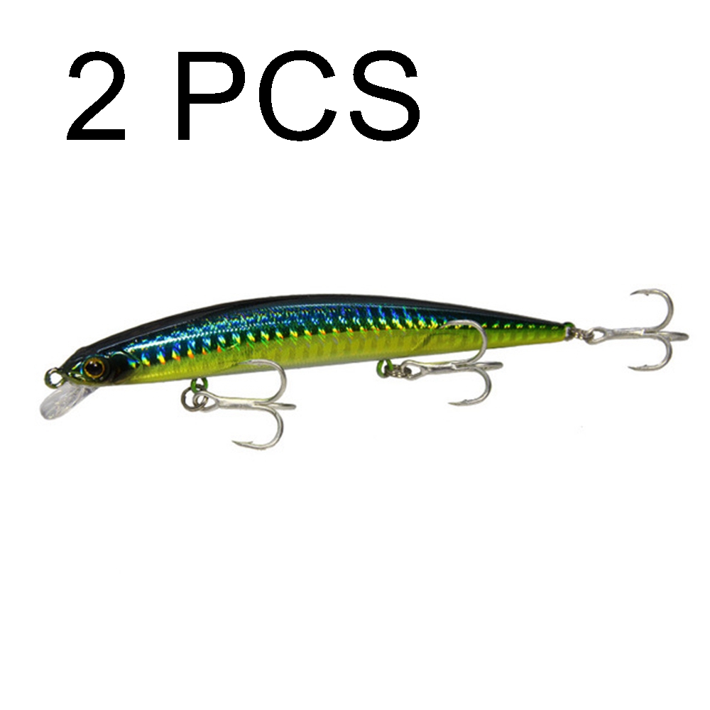 2PCS Luya bait blast Jun Mino bait with ringing beads 11.5 cm 11g blood tank hook long shot Mino