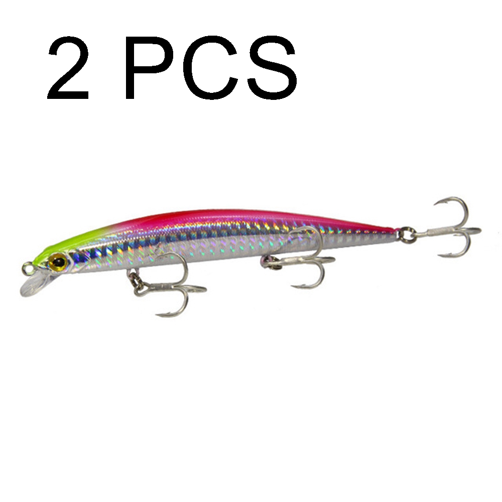 2PCS Luya bait blast Jun Mino bait with ringing beads 11.5 cm 11g blood tank hook long shot Mino