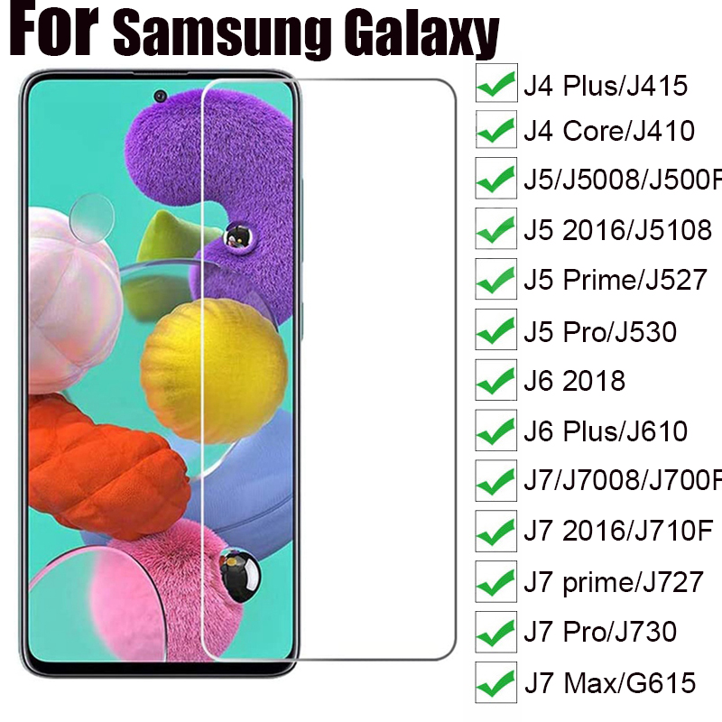 9H Screen Protectors Glass For Samsung J4 J6 Plus/J4 Core/J5 J7 2016 J6 2018/J5 J7 Prime Pro/J7 Max