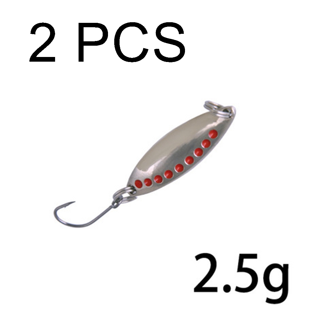 2PCS Lure leeches sequins metal sequins lure bait with feather blood tank hook fishing bait