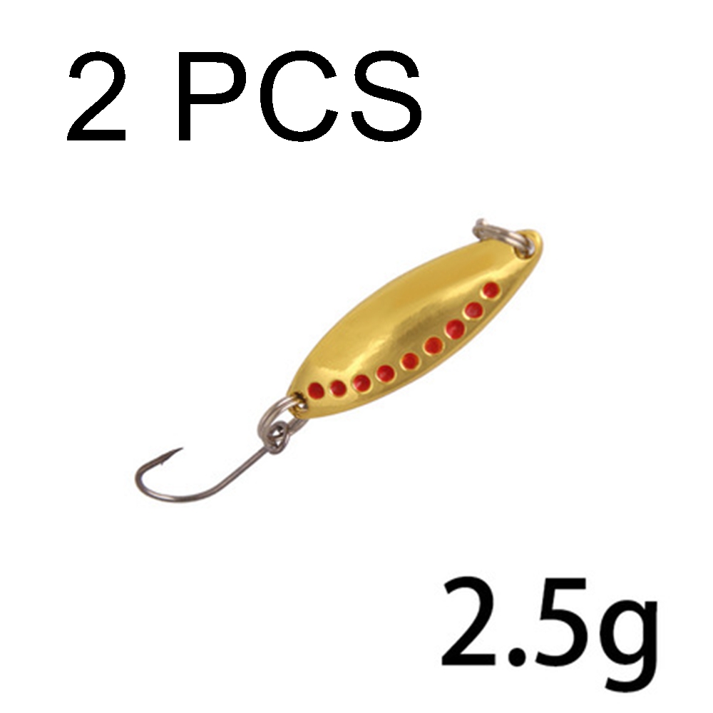 2PCS Lure leeches sequins metal sequins lure bait with feather blood tank hook fishing bait