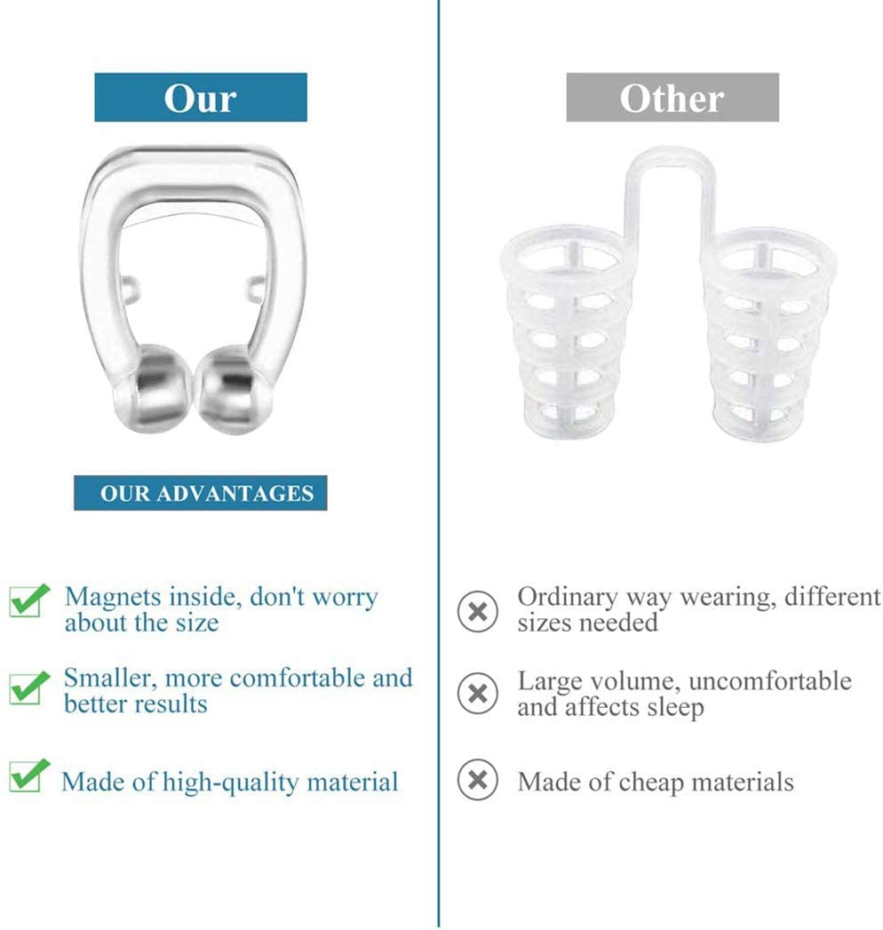 （2 pcs）Anti Snoring Devices, Silicone Magnetic Anti Snore Nose Clip to Ease Breathing,Sleep Aid