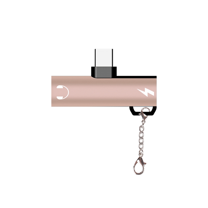 2 in 1 Type C Cable Fast Charge to 3.5mm Audio Jack Adapter Converter for Audio and Charging