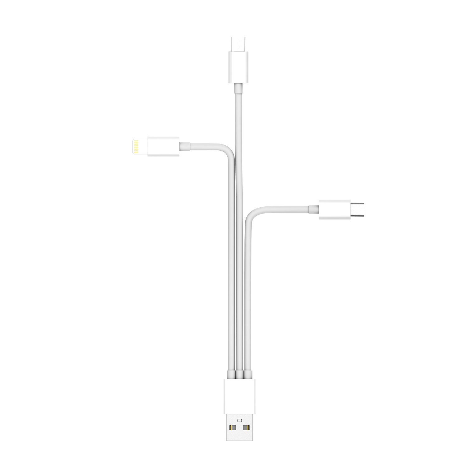 3in1 Multi Charging Cable Cord Adapter with Type-C, Micro USB Port Connectors for Cell Phone Tablets