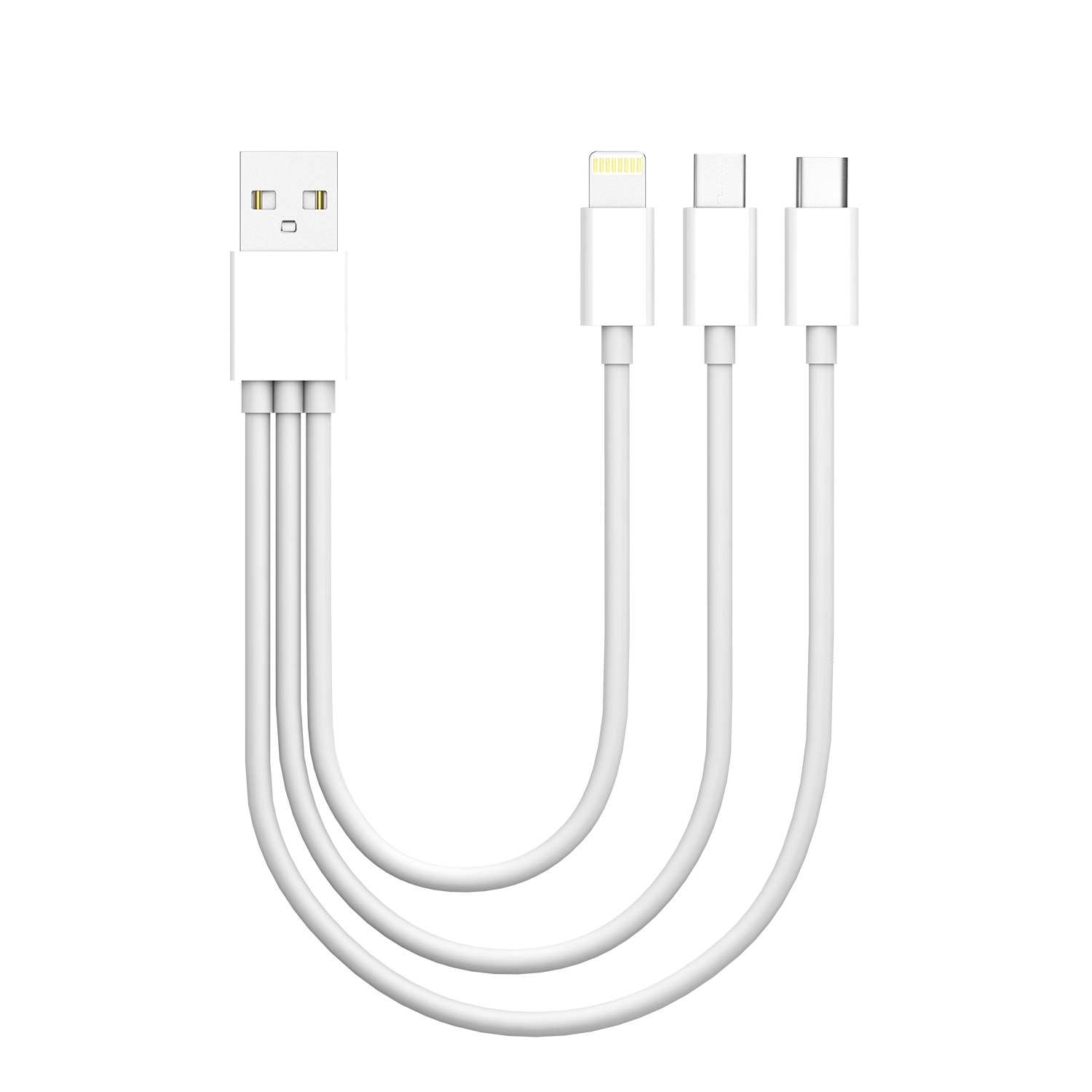 3in1 Multi Charging Cable Cord Adapter with Type-C, Micro USB Port Connectors for Cell Phone Tablets