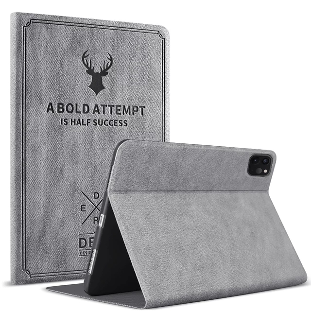 iPad Pro 11 2020 2nd Gen.Case New Tablet Funda Retro Magnetic Stand PU Leather Smart Cover