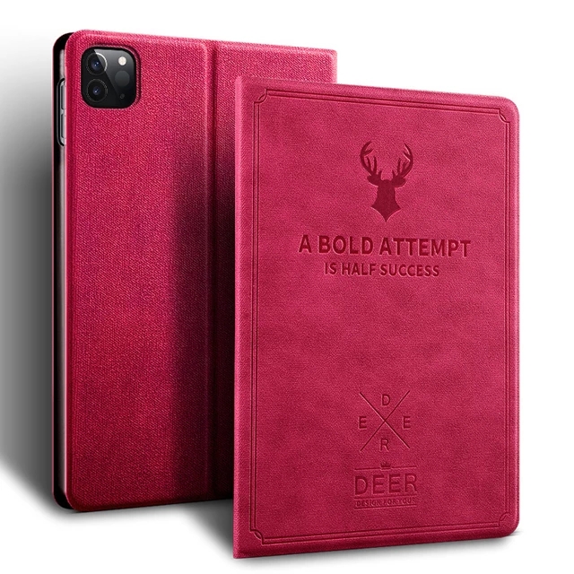 iPad Pro 11 2020 2nd Gen.Case New Tablet Funda Retro Magnetic Stand PU Leather Smart Cover