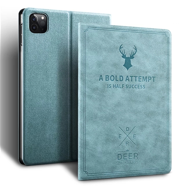 iPad Pro 11 2020 2nd Gen.Case New Tablet Funda Retro Magnetic Stand PU Leather Smart Cover