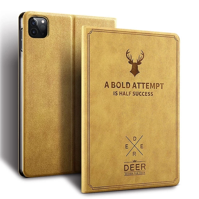 iPad Pro 11 2020 2nd Gen.Case New Tablet Funda Retro Magnetic Stand PU Leather Smart Cover