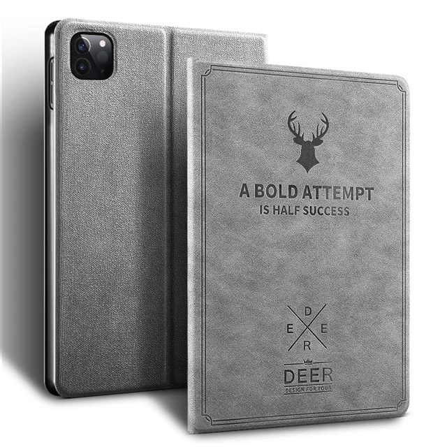 iPad Pro 11 2020 2nd Gen.Case New Tablet Funda Retro Magnetic Stand PU Leather Smart Cover