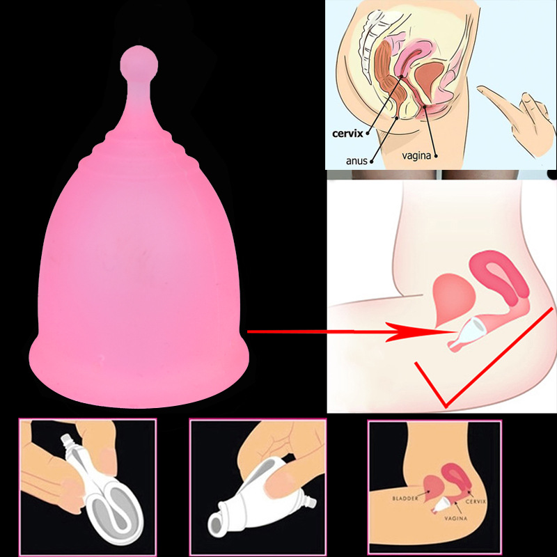 1pcs Feminine Hygiene Menstrual Cup Medical Grade Silicone Copo Menstrual Cup