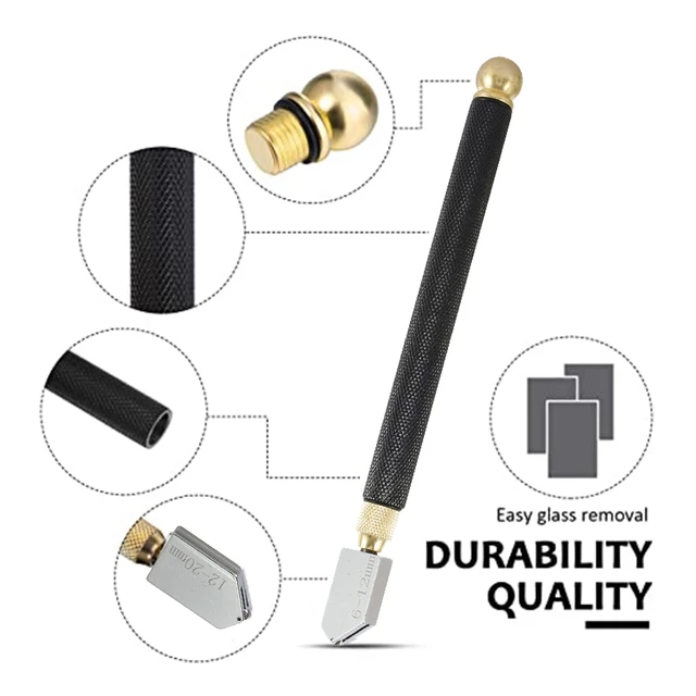 7pcs Glass Cutter Booster Lettering Pen Set Glass Cutter Diamond Tip Steel Blade Cutting Tool