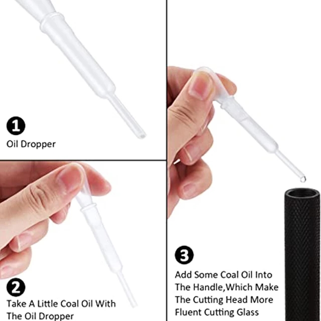 7pcs Glass Cutter Booster Lettering Pen Set Glass Cutter Diamond Tip Steel Blade Cutting Tool