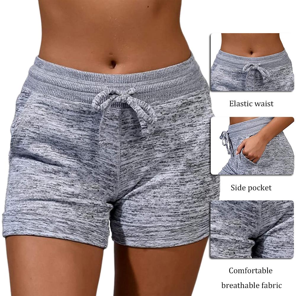 2PCS 1PCS Drawstring Print Shorts Female Elastic High Waist Loose Shorts Women Fashion Casual Sport