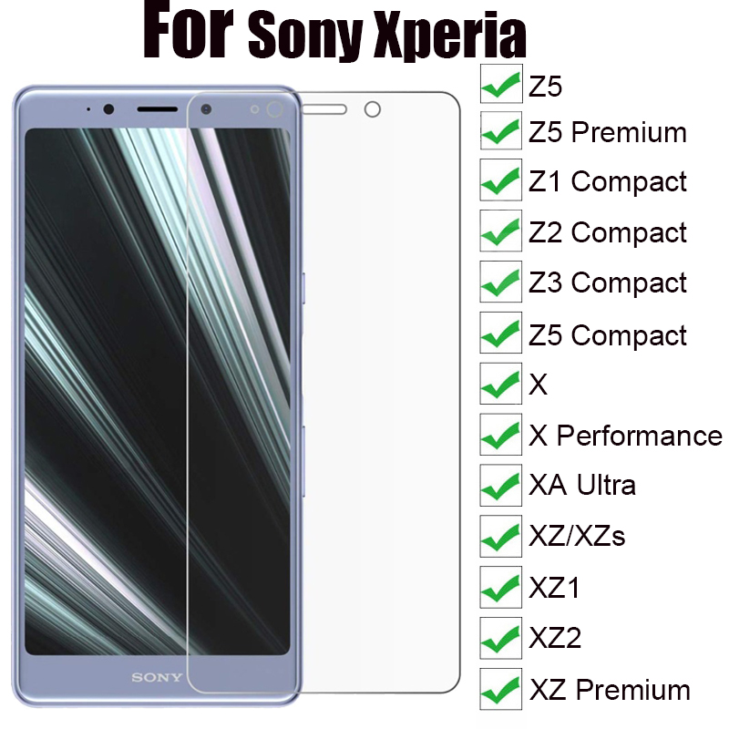 9H Screen Protectors Glass For Sony Z5 XZ Premium/Z1 Z2 Z3 Z5 Compact/Xperia X XZ/XZ1 XZ2 XA Ultra