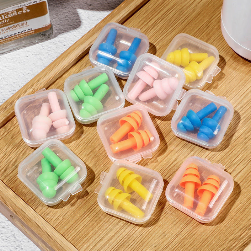 （5 pairs） Silicone anti-noise earplugs, anti-water earplugs for bathing and swimming