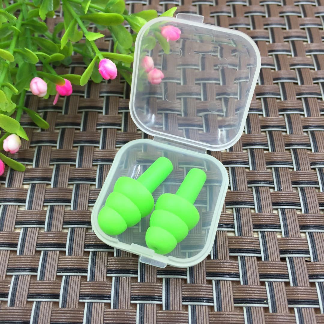 （5 pairs） Silicone anti-noise earplugs, anti-water earplugs for bathing and swimming