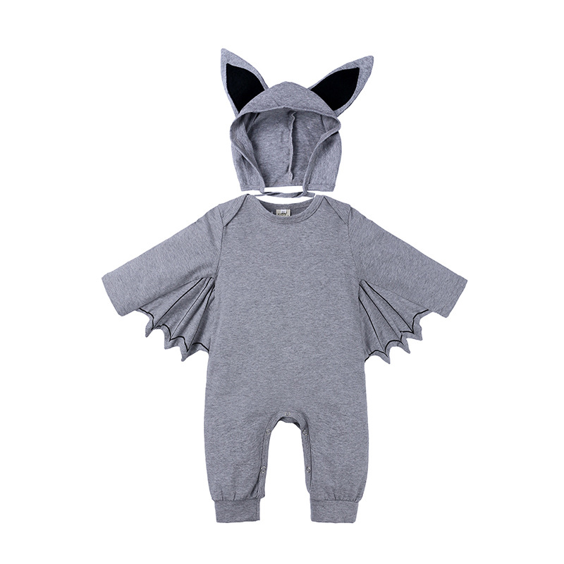 Halloween Costume Romper Hat Outfits Set Novelty bat Sleeve New Baby Rompers Cute Cartoon Clothes