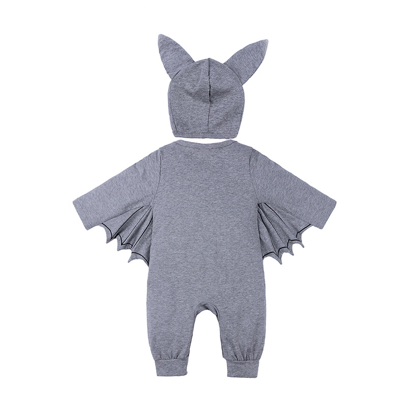Halloween Costume Romper Hat Outfits Set Novelty bat Sleeve New Baby Rompers Cute Cartoon Clothes