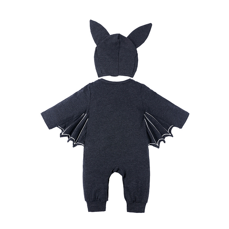 Halloween Costume Romper Hat Outfits Set Novelty bat Sleeve New Baby Rompers Cute Cartoon Clothes