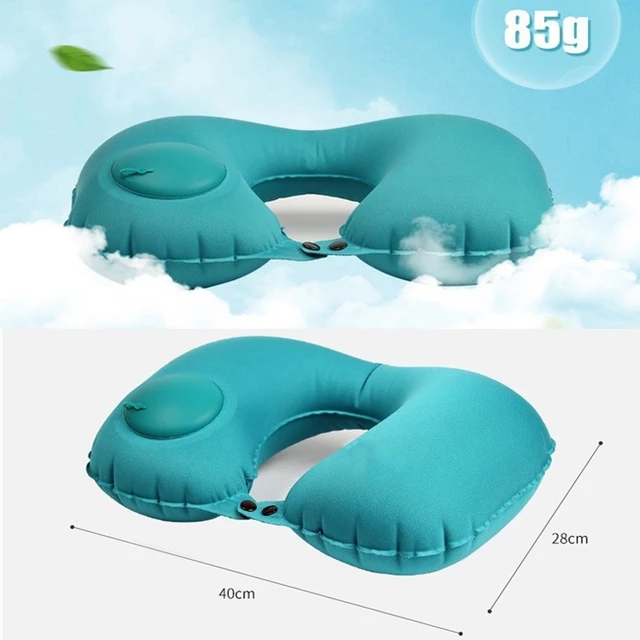 Portable U-Shape Inflatable Travel Pillow Car Headrest Air Cushion Office Nap Headrest Neck Pillows
