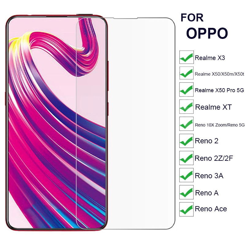 9H Screen Protectors Glass For OPPO Realme X3 XT X50 Pro 5G X50m X50t/Reno 2/Reno 2Z/2F/eno A 3A Ace