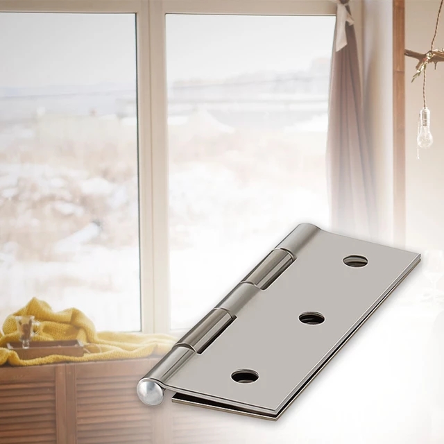 20 Pcs Hardware Stainless Steel Hinges Door Connector Durable Furniture Bookcase Window Cabinet Home