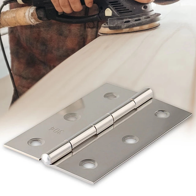 20 Pcs Hardware Stainless Steel Hinges Door Connector Durable Furniture Bookcase Window Cabinet Home