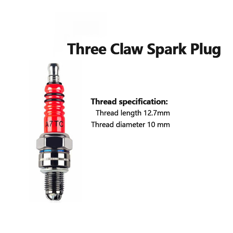 D8TC A7TC Platinum Nozzle Spark Plugs Level 3 Multi-angle Ignition Red Head Motorcycle Spark Plug for CG 125cc 150cc 200cc 250cc