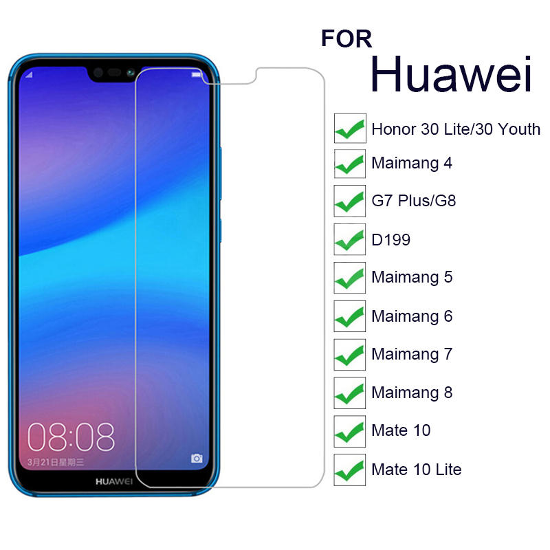 9H Screen Protectors Glass for Huawei Honor 30 Lite/Maimang 4 5 6 7 8/G7 Plus/G8 Mate 10 10 Lite
