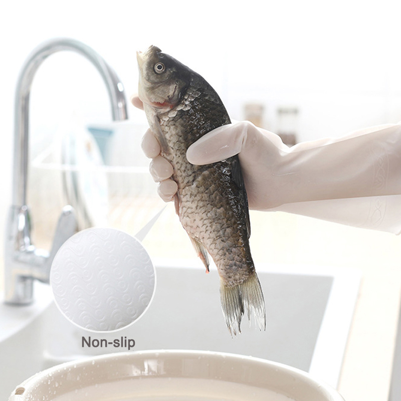 Long Sleeve Dish Washing Gloves for Protect hands Waterproof Rubber Latex Durable Gloves