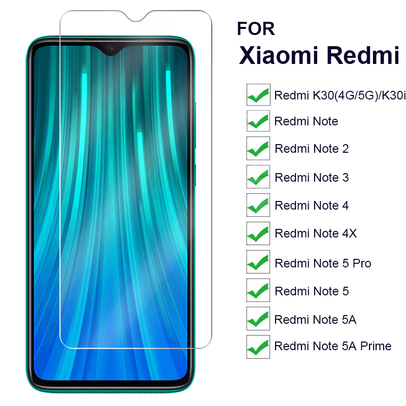 9H Screen Protectors Glass Film for Xiaomi Redmi K30 K30i/Redmi Note 4X 4X Prime/Note 2 3 4 5 Pro