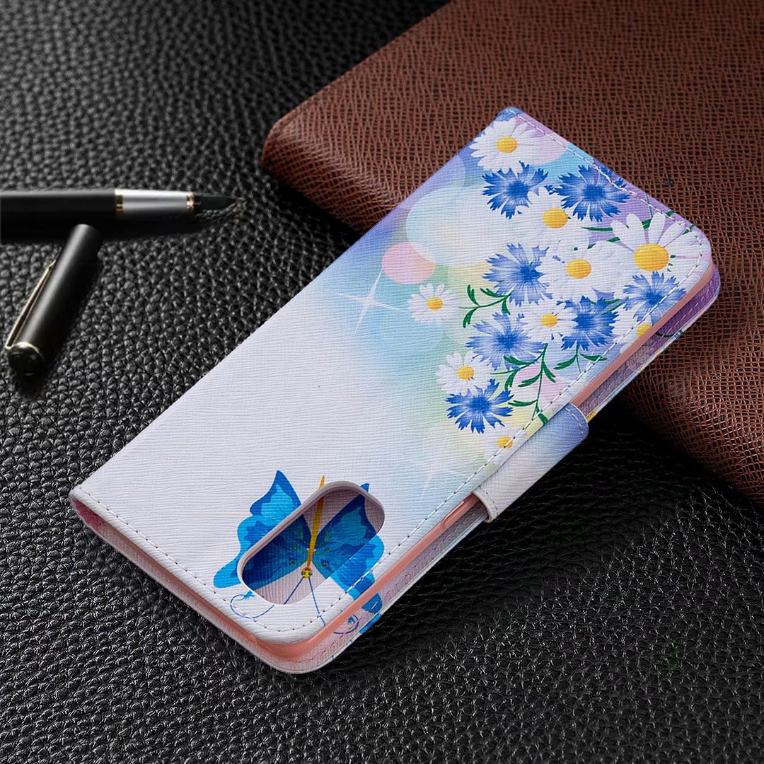 Oppo Reno 4 Pro 5G Case, Flip PU Leather Wallet Magnetic Phone Bag Cover - Flower Butterfly