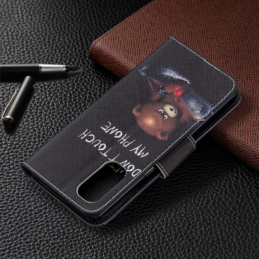 Oppo Reno 4 Pro 5G Case, Flip PU Leather Wallet Magnetic Phone Bag Cover - Don't touch my phone