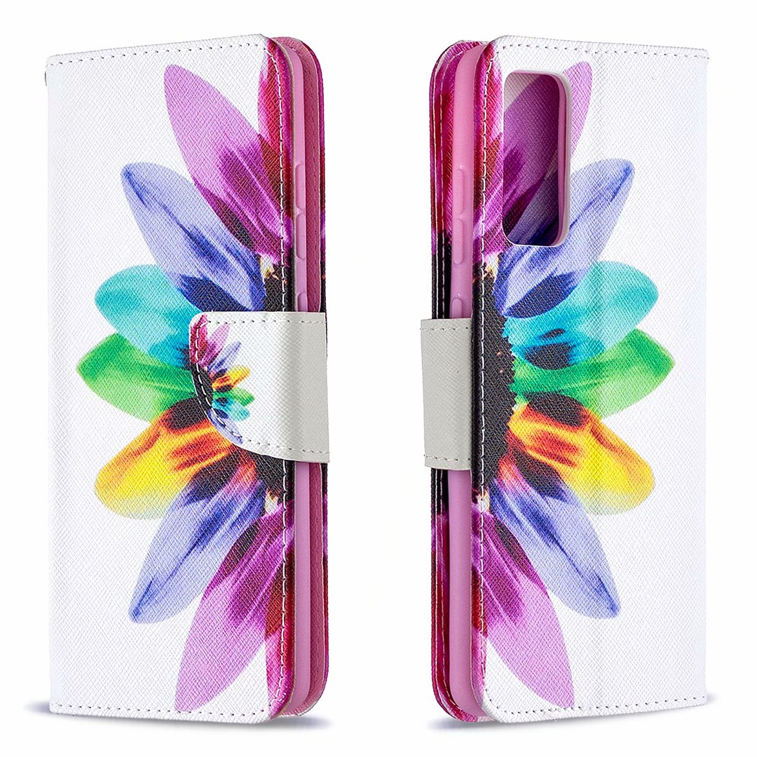 Samsung Galaxy S20 FE 5G Case (2020), Flip PU Leather Wallet Phone Bag Cover - Sun Flower