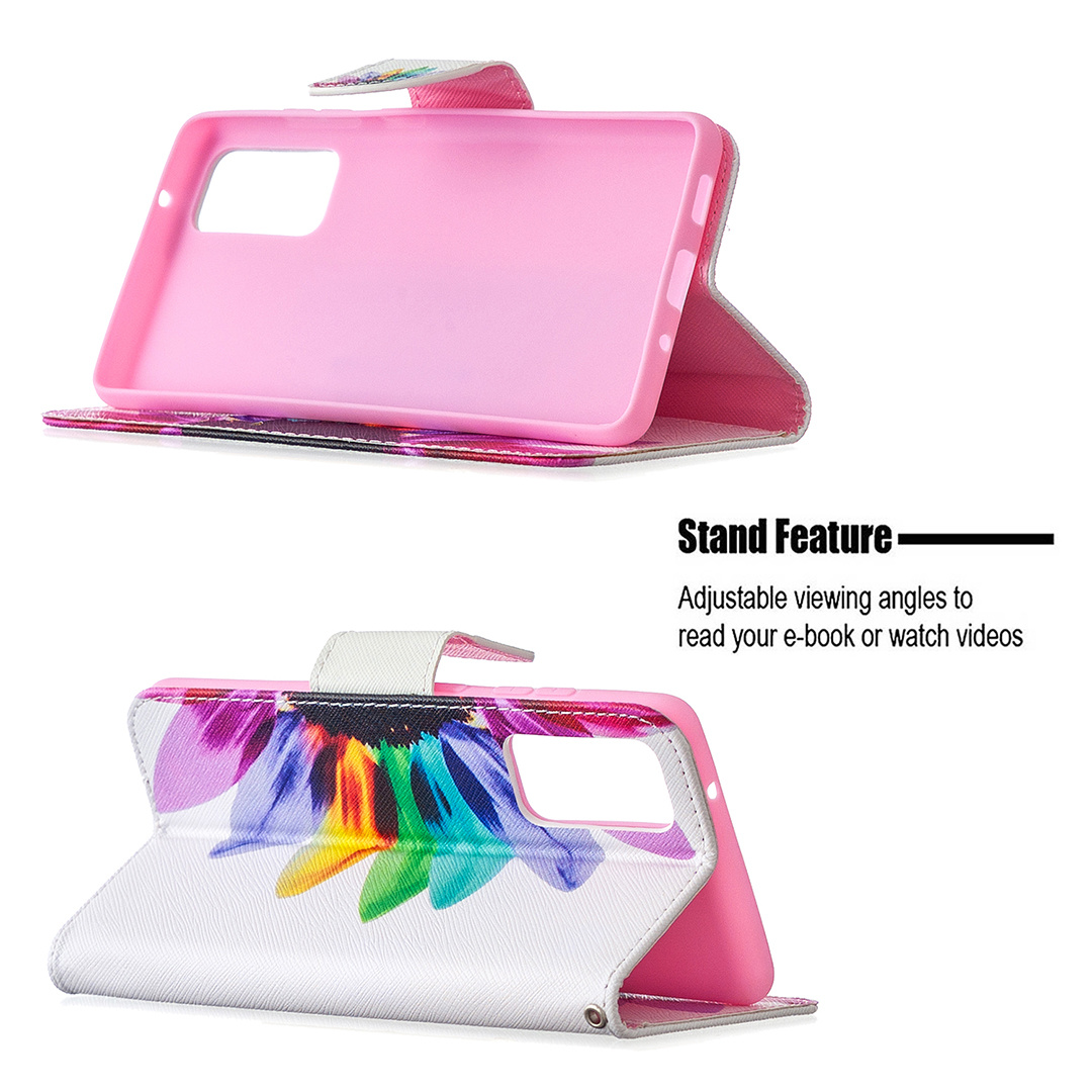 Samsung Galaxy S20 FE 5G Case (2020), Flip PU Leather Wallet Phone Bag Cover - Sun Flower