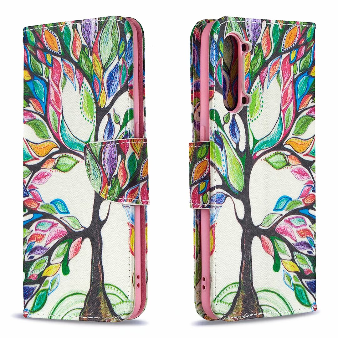 OPPO Find X2 Lite (6.4 Inch) Case, Flip PU Leather Wallet Magnetic Phone Bag Cover - Painting tree