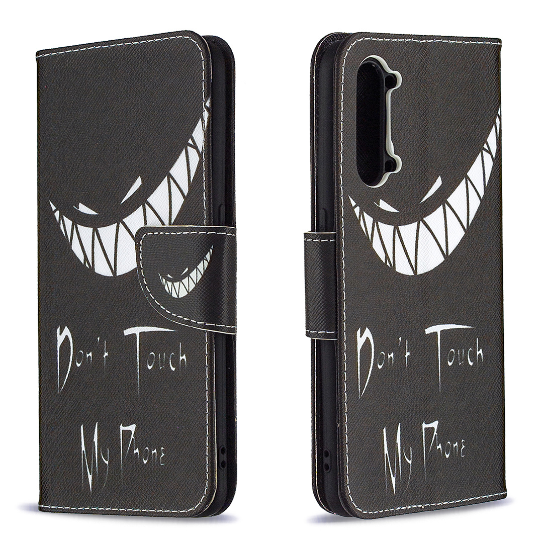 OPPO Find X2 Lite (6.4 Inch) Case, Flip PU Leather Wallet Phone Bag Cover - Don't touch my phone