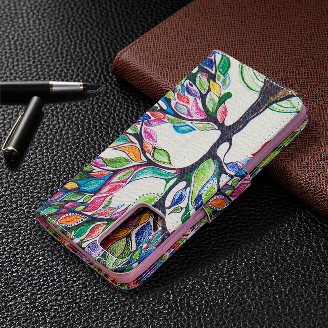 Samsung Galaxy Note 20 Case, Flip PU Leather Wallet Magnetic Phone Bag Cover - Painting tree
