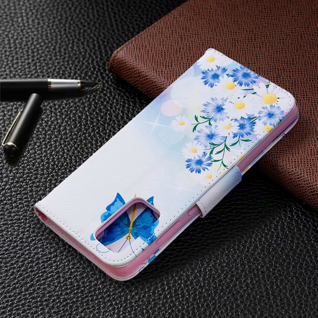 Samsung Galaxy Note 20 Case, Flip PU Leather Wallet Magnetic Phone Bag Cover - Flower Butterfly
