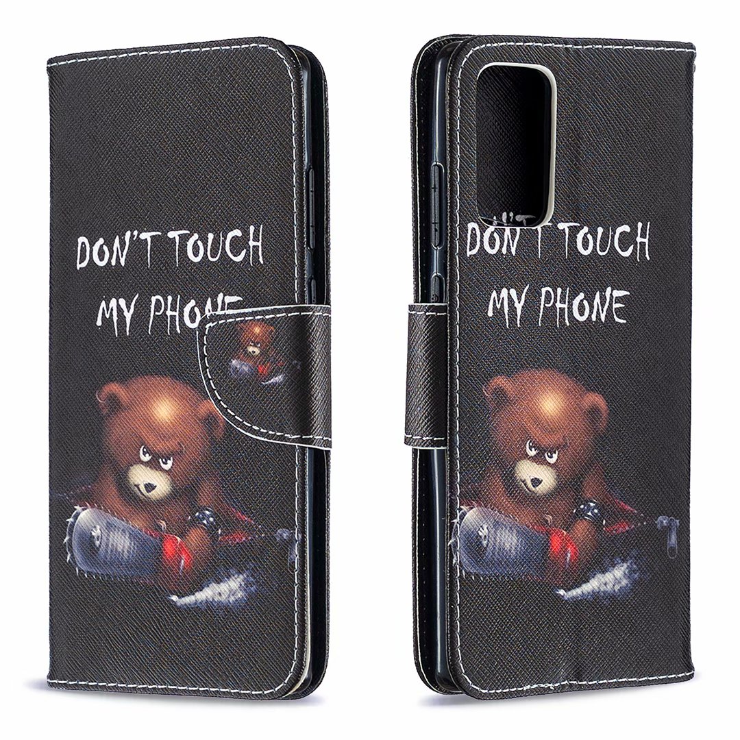 Samsung Galaxy Note 20 Case, Flip PU Leather Wallet Magnetic Phone Bag Cover - Don't touch my phone
