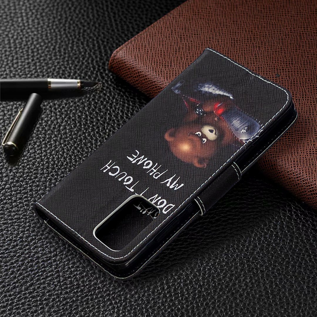 Samsung Galaxy Note 20 Case, Flip PU Leather Wallet Magnetic Phone Bag Cover - Don't touch my phone