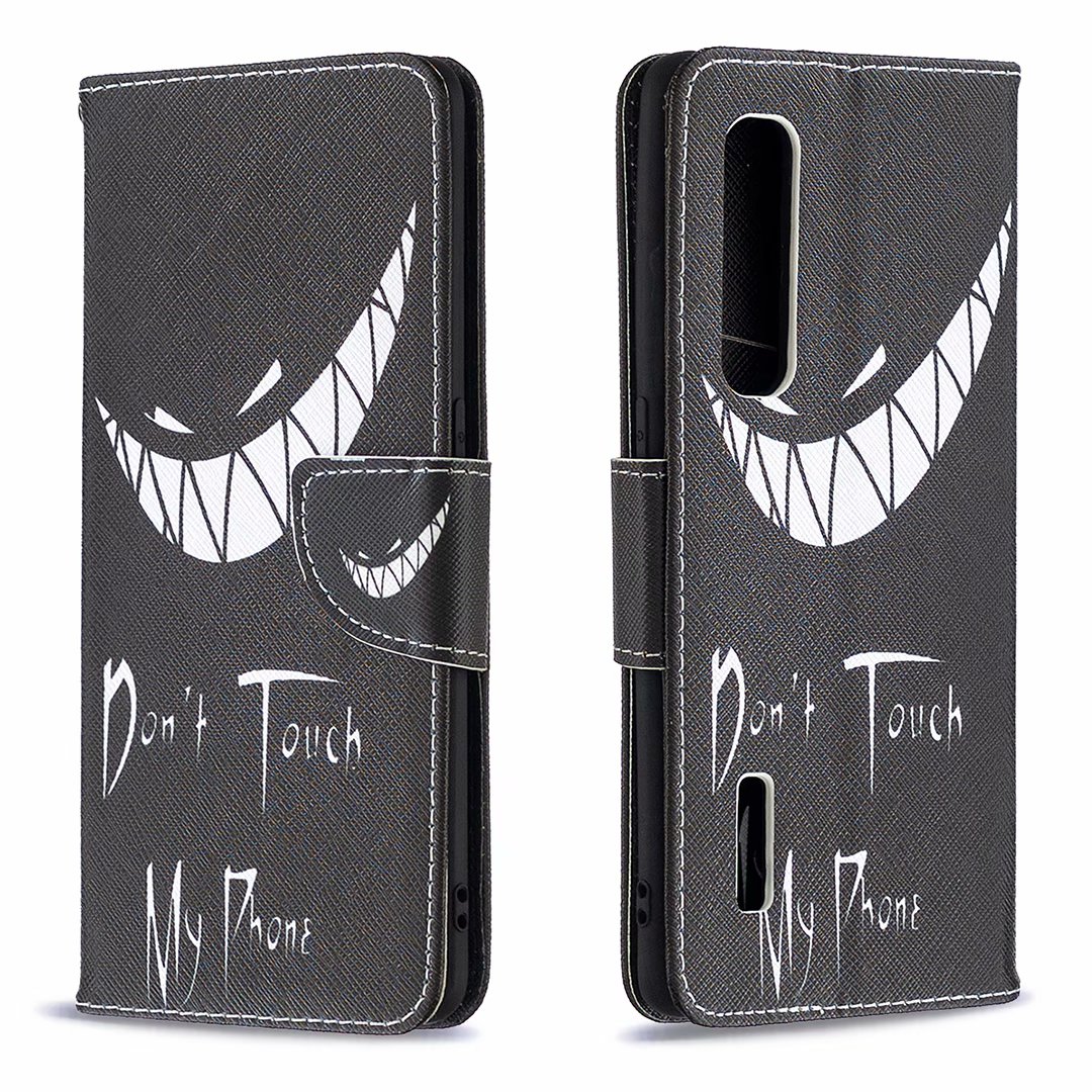 Oppo Find X2 Pro Case, Flip PU Leather Wallet Magnetic Phone Bag Cover - Don't touch my phone