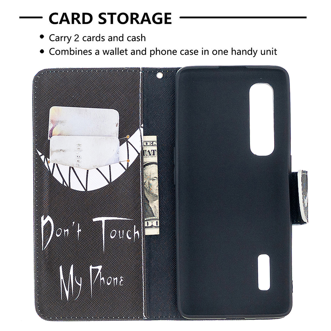 Oppo Find X2 Pro Case, Flip PU Leather Wallet Magnetic Phone Bag Cover - Don't touch my phone