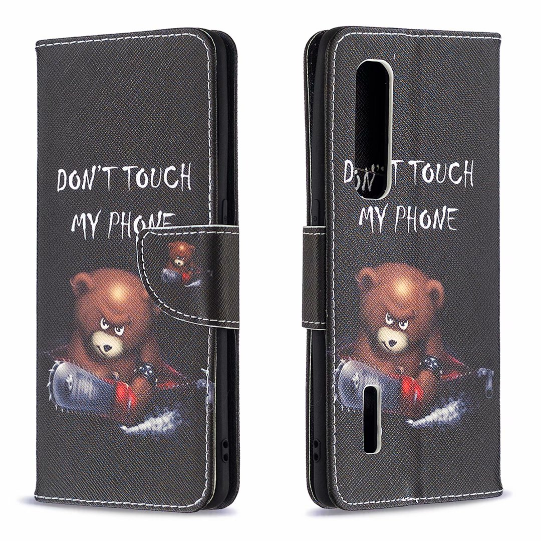 Oppo Find X2 Pro Case, Colorful Flip PU Leather Wallet Phone Bag Cover - Don't touch my phone
