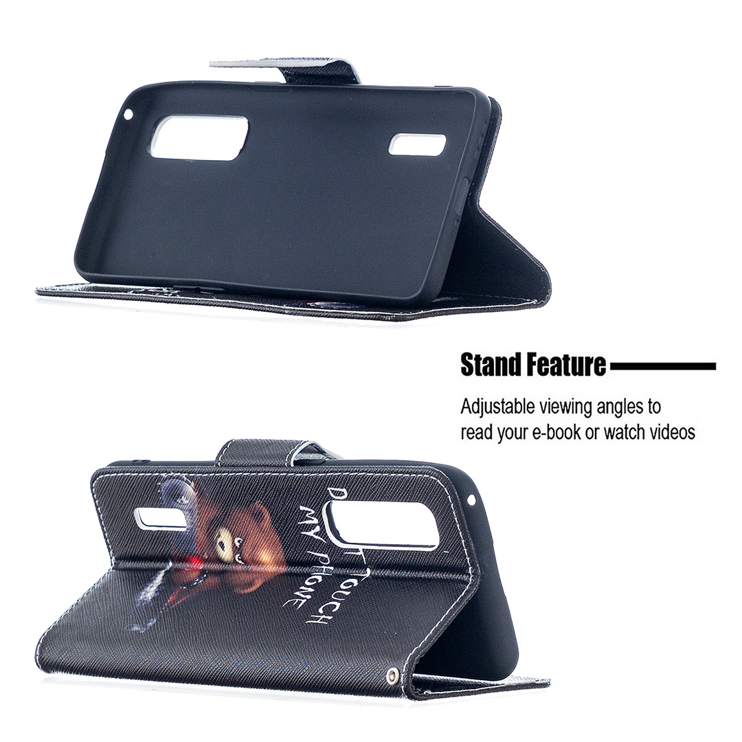 Oppo Find X2 Pro Case, Colorful Flip PU Leather Wallet Phone Bag Cover - Don't touch my phone