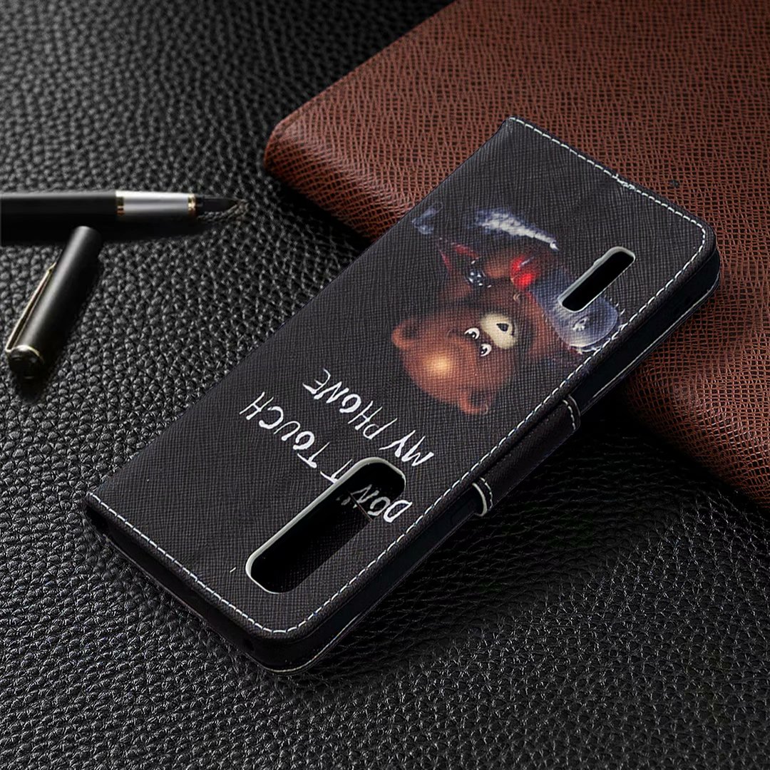 Oppo Find X2 Pro Case, Colorful Flip PU Leather Wallet Phone Bag Cover - Don't touch my phone